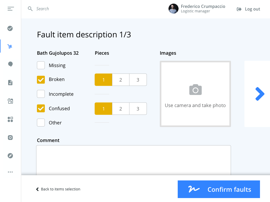 Fault item description